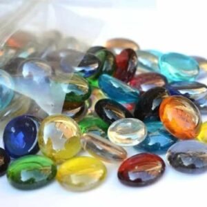 DS1 Clear Chapta Mix Glass Pebbles Decorative Stones