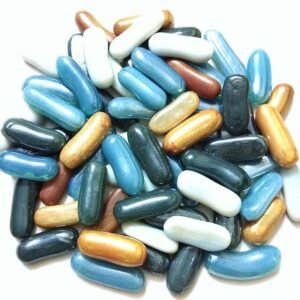 DS1 Capsule Milky Glass Pebbles Decorative Stones