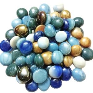 DS1 Milky Round Glass Pebbles Decorative Stones