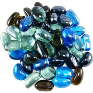 DS1 Kaju Shaped Glass Pebbles Decorative Stones