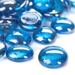 Zeinoo Skyblue Chapta Glass Pebbles Decorative Stones