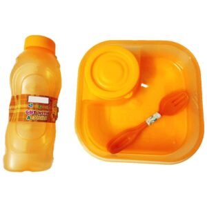 Adriti Lunch Box with Water Bottle for Kids, Multi-Color